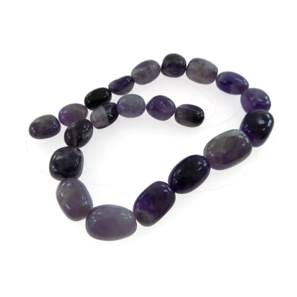 1 FILO DI AMETISTA  BURATTATA IRREGOLARE