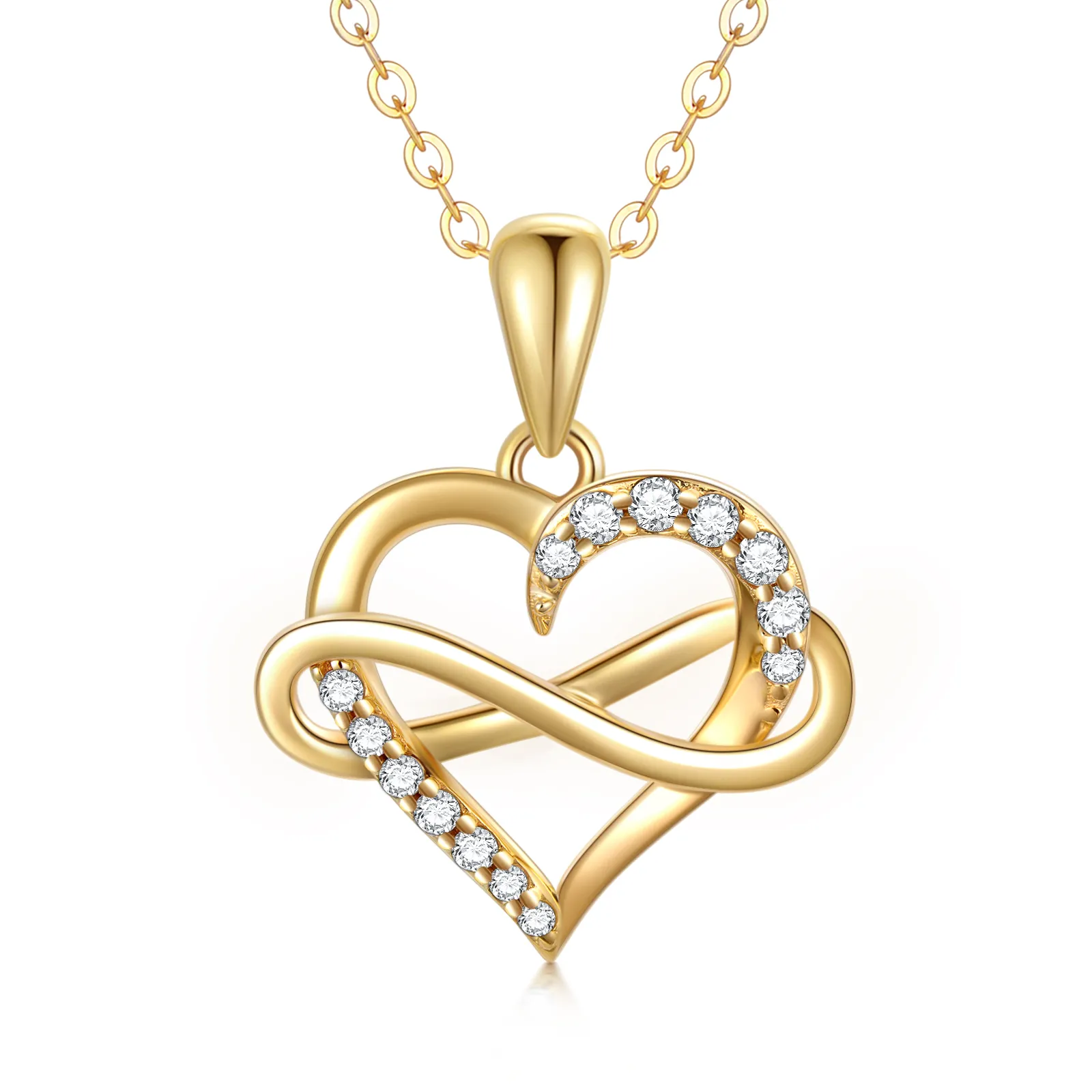 <p> Scoprite la nostra squisita collana da donna in argento sterling con ciondolo a forma di tulipano, magistralmente realizzata con una scintillante zirconia cubica rotonda ed elegantemente placcata in oro bianco, con la scritta "I Love You Forever". </p>