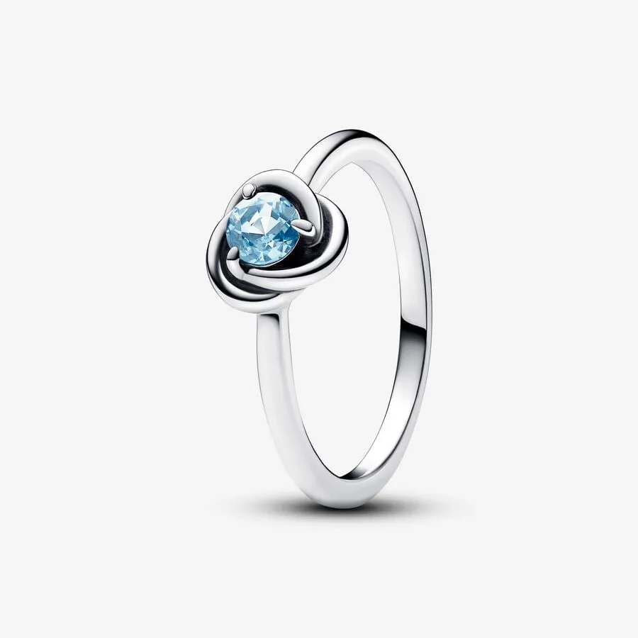 Anello Pandora Cerchio Eterno Azzurro Marzo