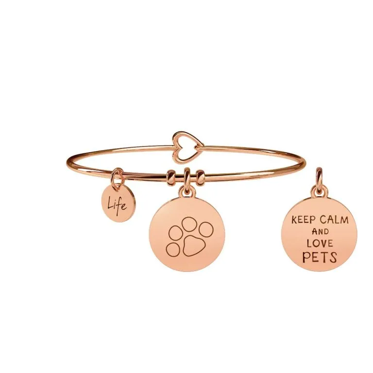 Bracciale Donna Kidult Family Keep Calm and Love Pets