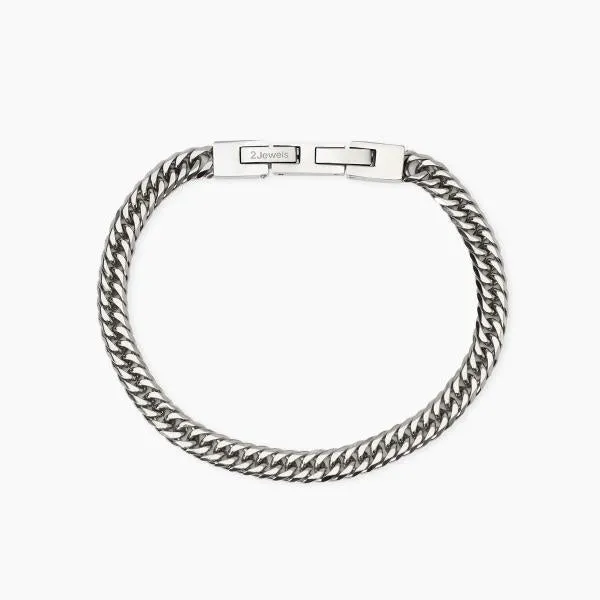 Bracciale 2Jewels uomo Blockchain Groumette diamantata