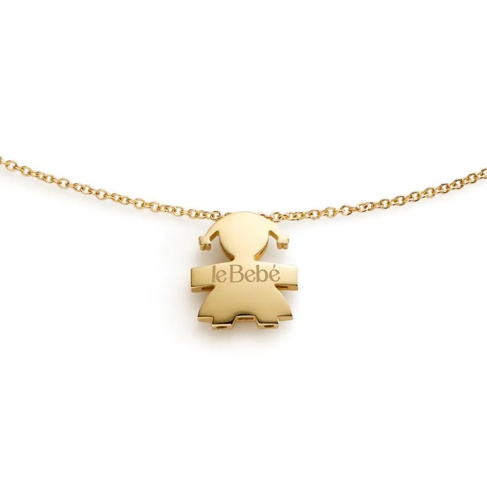 Collana Donna le Bebe' Sagoma Bimba Oro Giallo 18 Kt