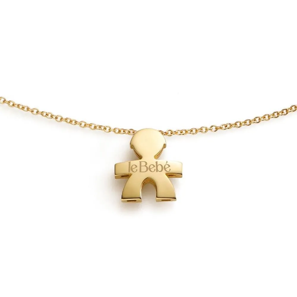 Collana Donna le Bebe' Sagoma Bimbo Oro Giallo 18 Kt
