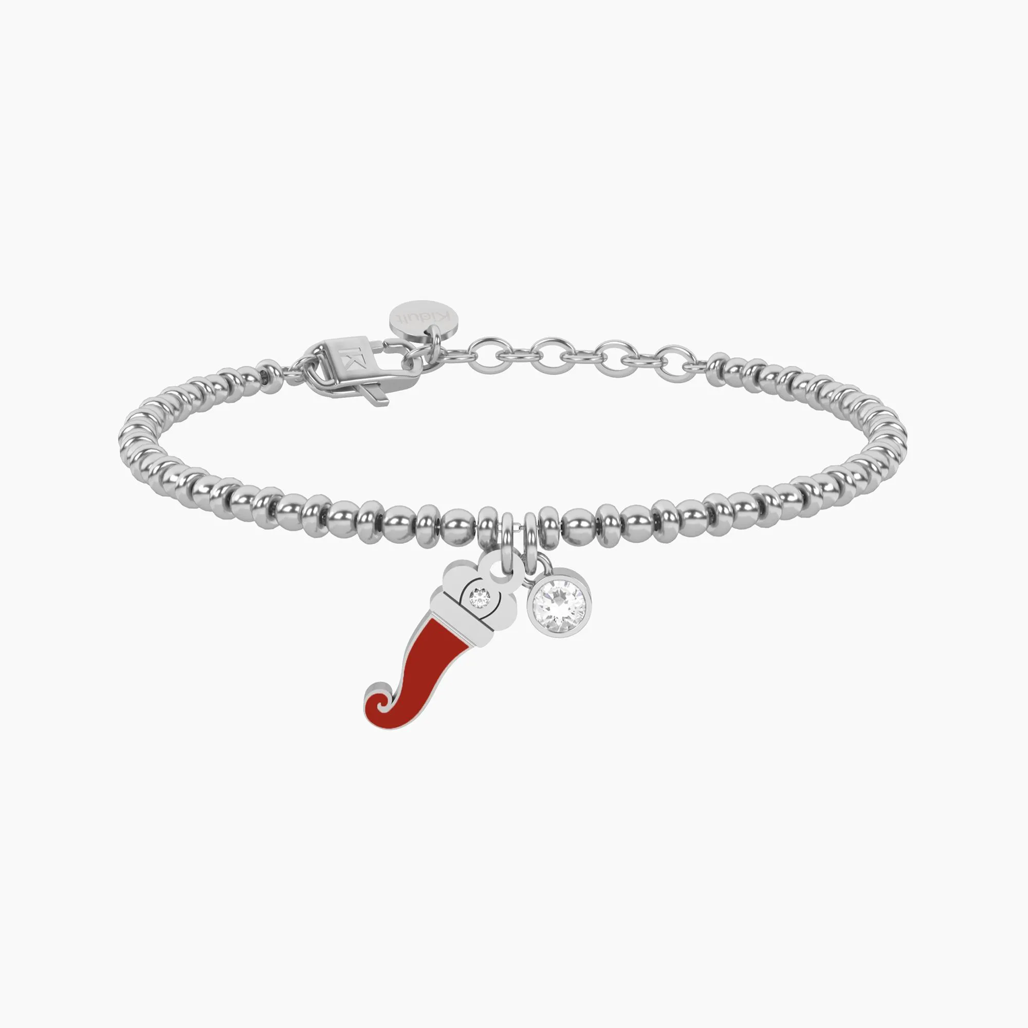 Bracciale Donna Kidult Symbols Sfere con Cornetto Portafortuna