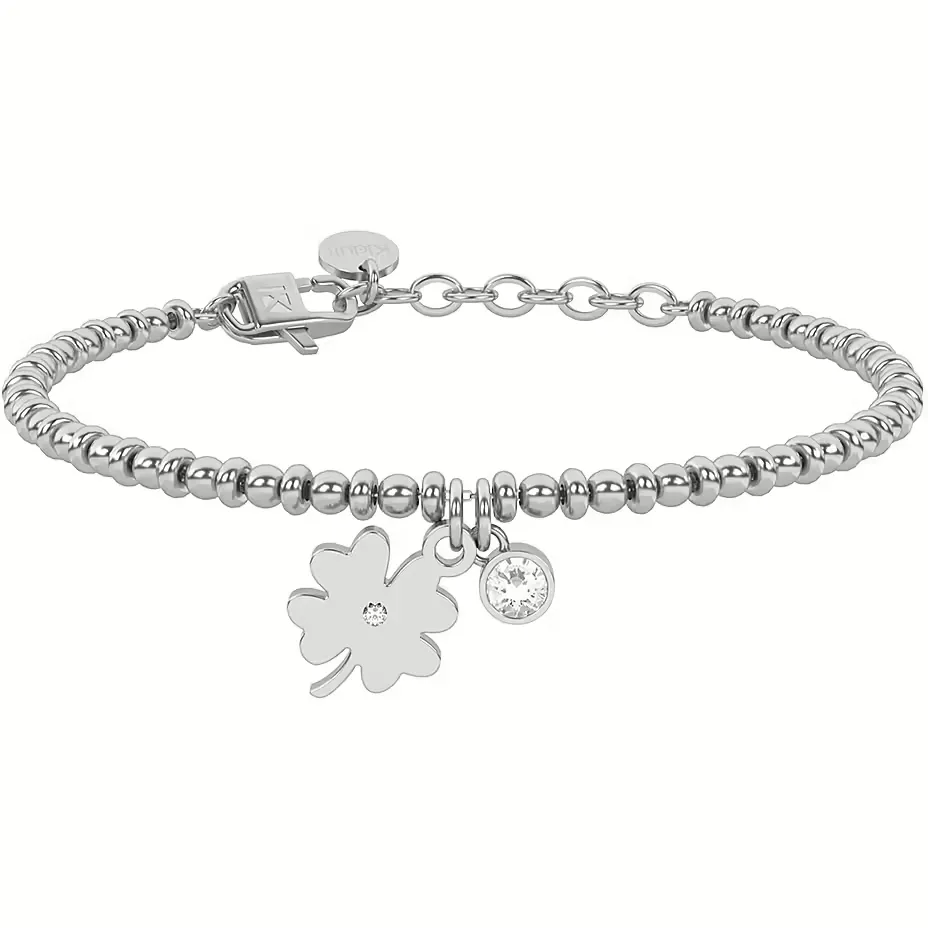 Bracciale Donna Kidult Symbols Sfere con Quadrifoglio