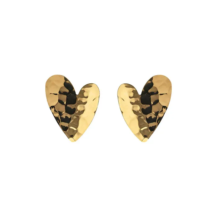 Orecchini Donna Etrusca Cuore a Lobo Martellati