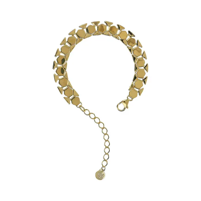 Bracciale Donna Etrusca Maglia Geometrica Piatta