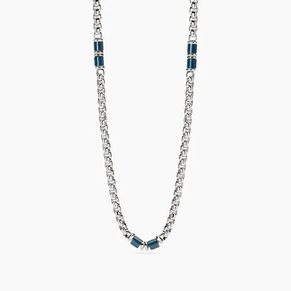 Collana 2Jewels uomo Next Catena veneta e ceramica blu