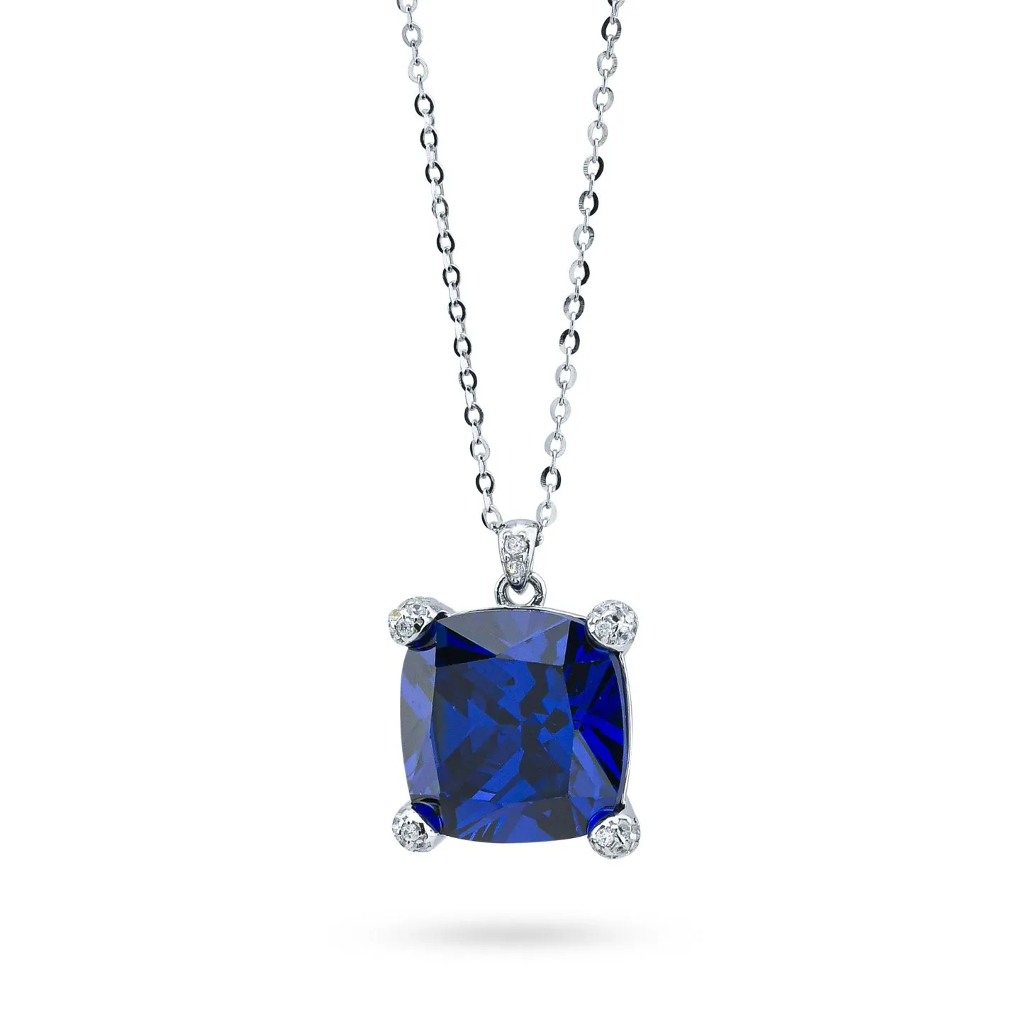 Collana Donna Boccadamo con Pendente di Zircone Blu Zaffiro e Zirconi