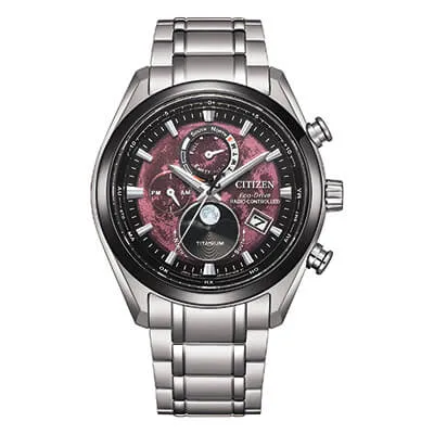 Orologio Uomo Citizen Eco-Drive Tsuki-yomi Moon Phase con Quadrante Rosso 43 mm