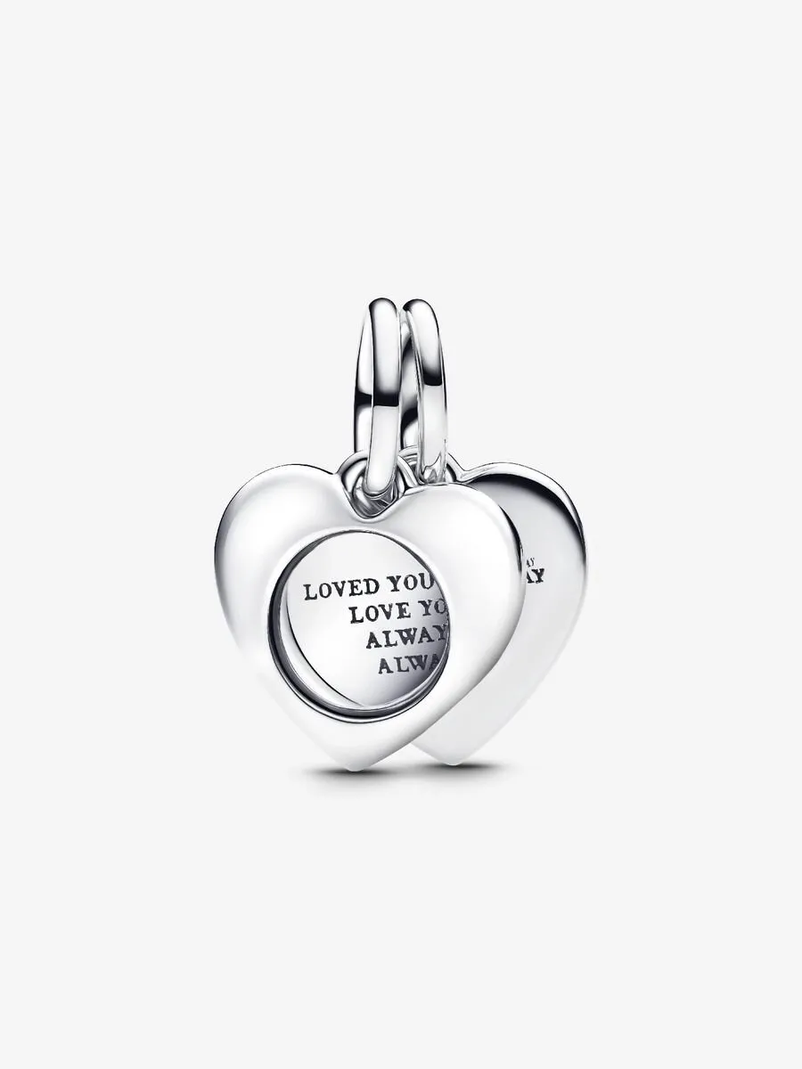 Charm Pendente Pandora Cuore con Lente di Ingrandimento da Incidere