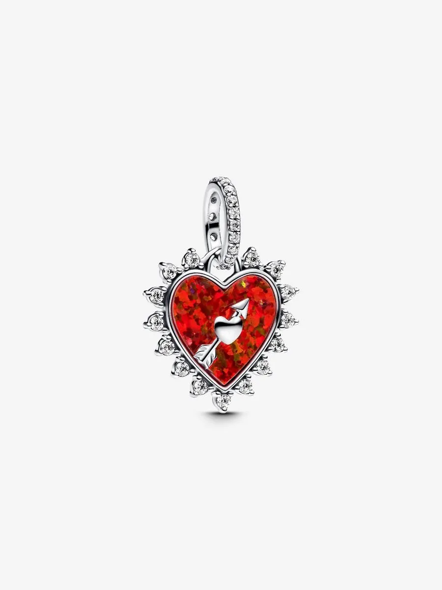 Charm Pendente Pandora Cuore Rosso con Freccia Grievole