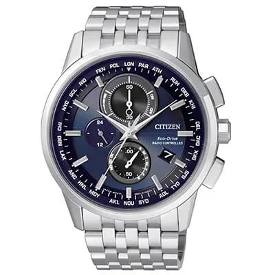 Orologio Uomo Citizen Eco-Drive Radiocontrollato H804  con Quadrante Blu  43 mm