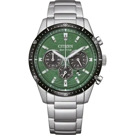 Orologio Uomo Citizen Eco-Drive Chrono Sport con Quadrante Verde  39 mm