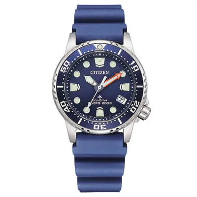 Orologio Unisex Citizen Diver's Eco Drive 200 mt con Quadrante Blu  37 mm