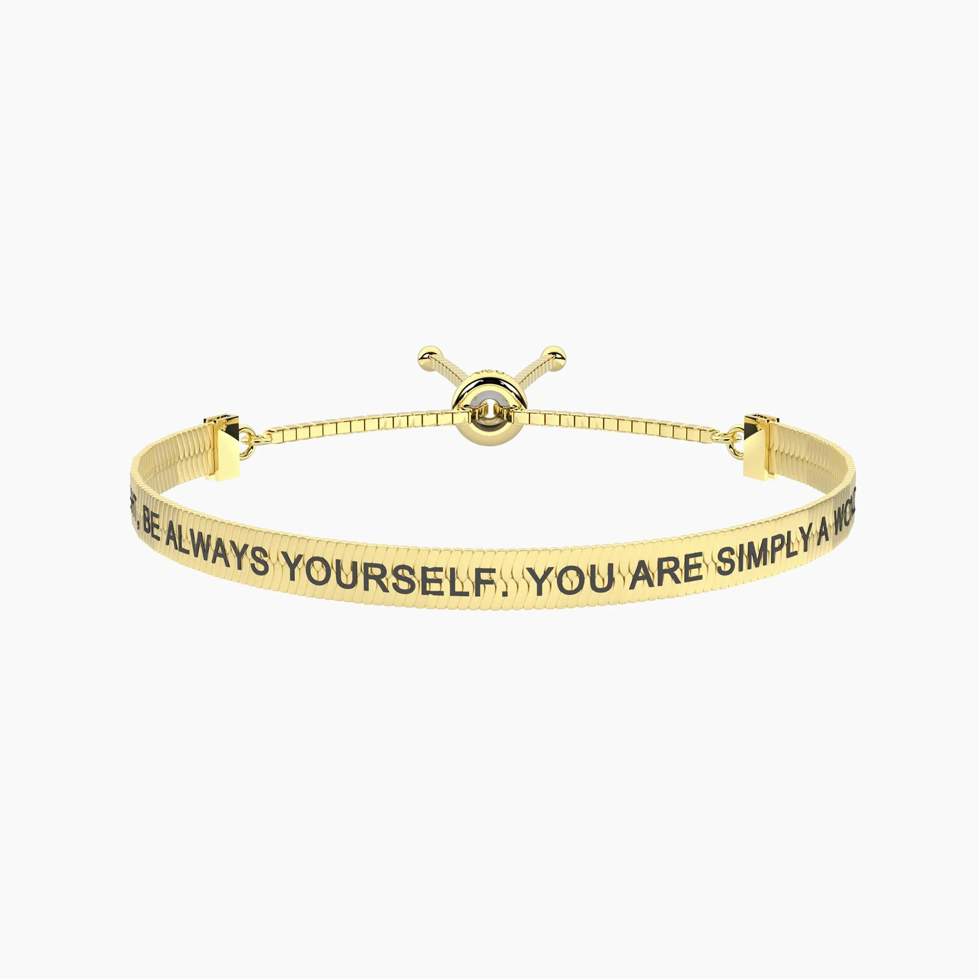 Bracciale Donna Kidult Dorato Elastico Love Be Always Yourself. You Are Simply Wonder Woman