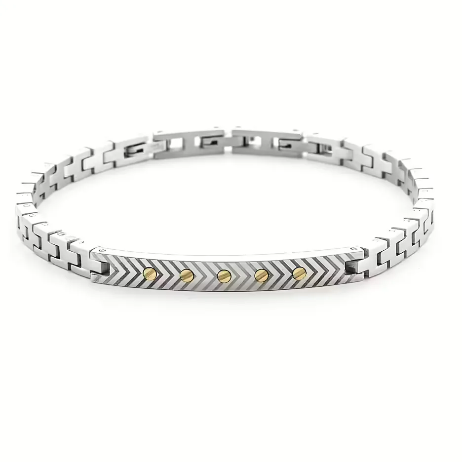 Bracciale Uomo Paciotti in Acciaio E Oro 18kt