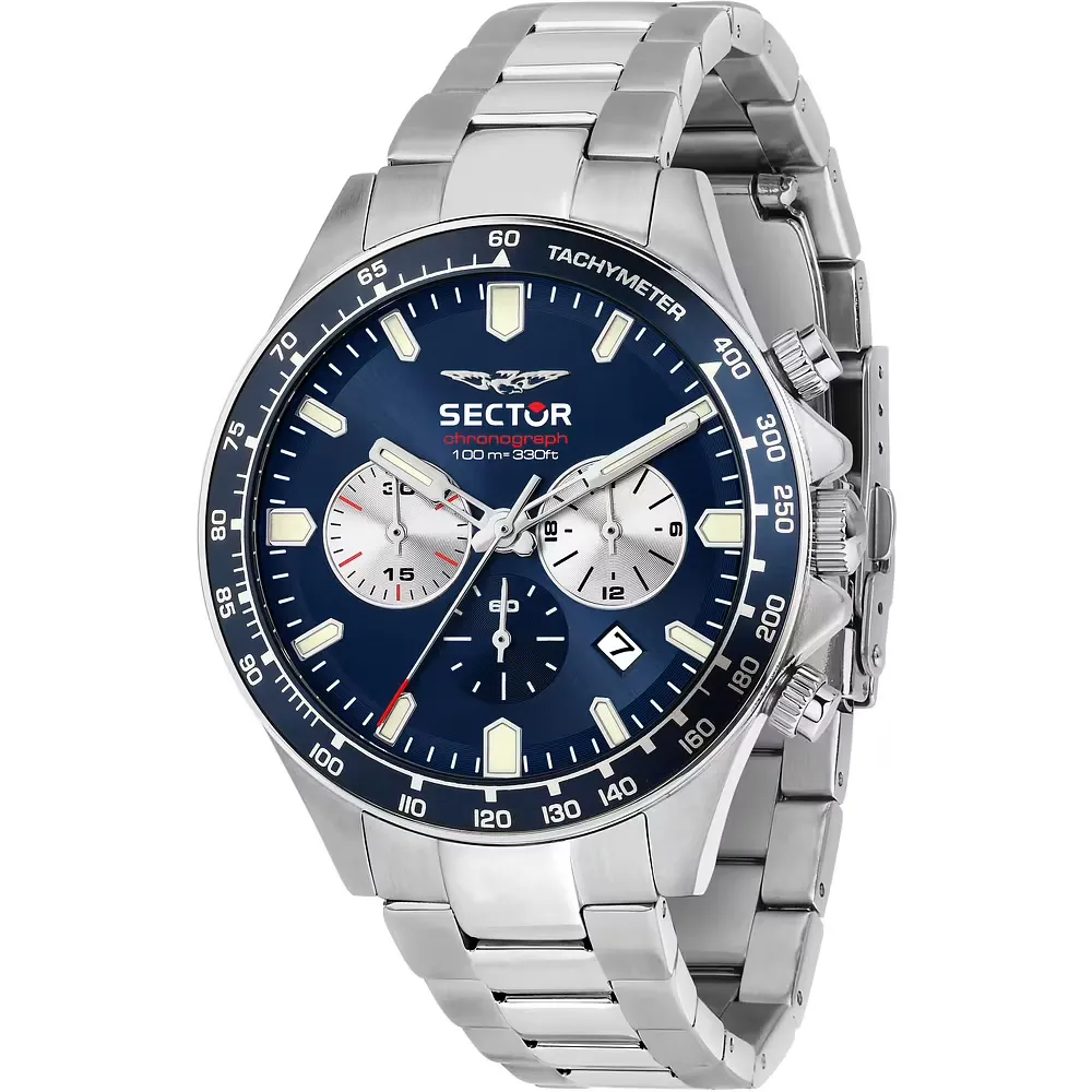 Orologio Uomo Sector 230 Cronografo al Quarzo con Quadrante Blu 43 mm