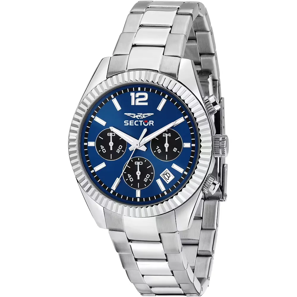 Orologio Uomo Sector 240 Cronografo al Quarzo con Quadrante Blu 39 mm