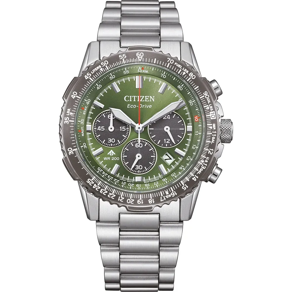 Orologio Uomo Citizen Promaster Sky Navihawk Eco Drive con Quadrante Verde 40 mm