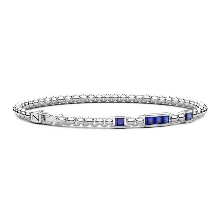 Bracciale Uomo Zancan in Argento e Spinelli Blu