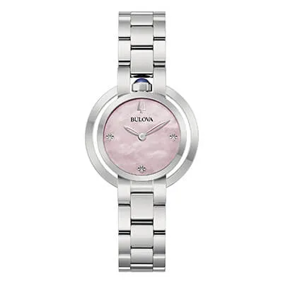Orologio Donna Bulova Rubaiyat al Quarzo con Quadrante Rosa 31 mm