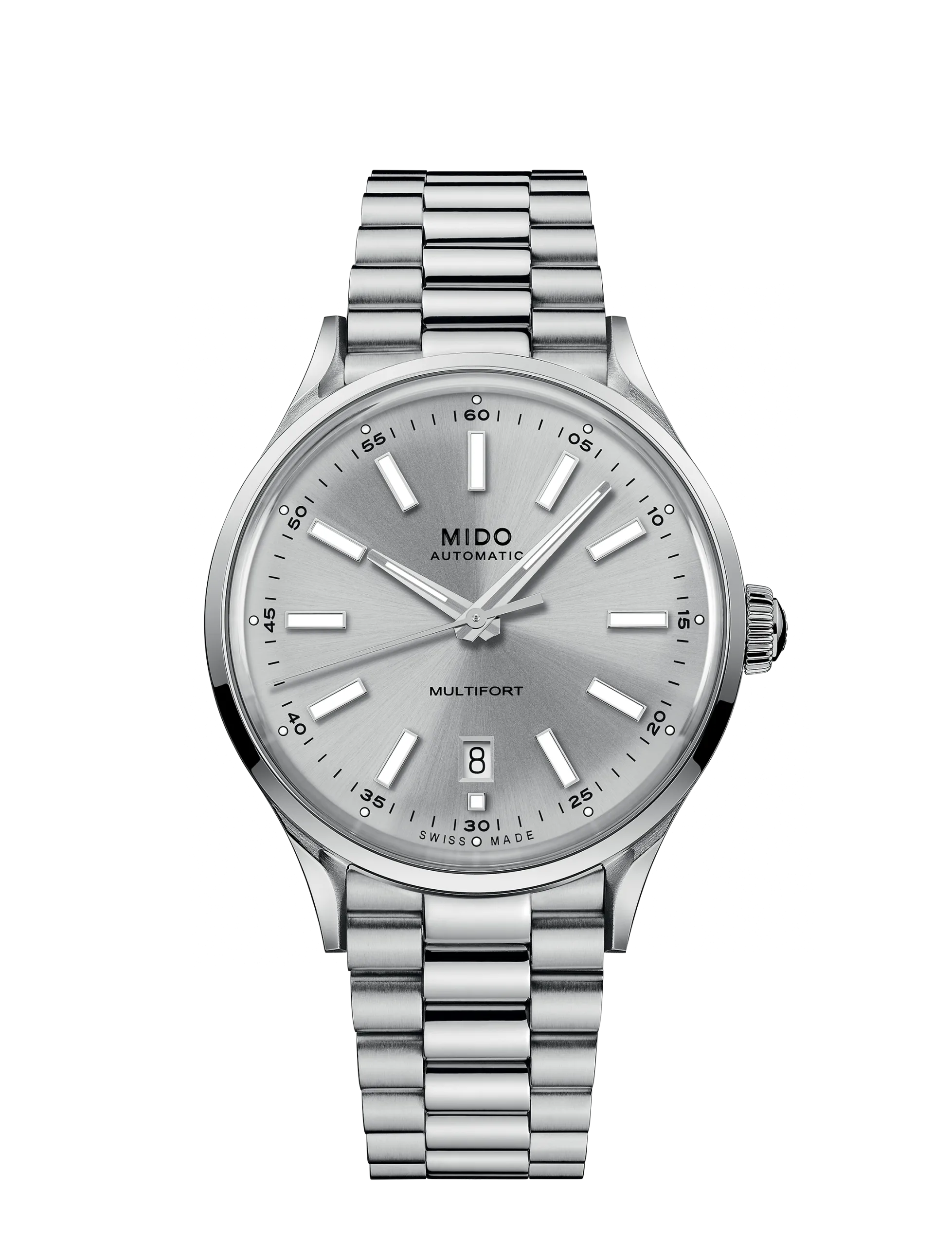 Orologio Uomo Mido Multifort Patrimony Powerwind Automatico con Quadrante Silver 40 mm