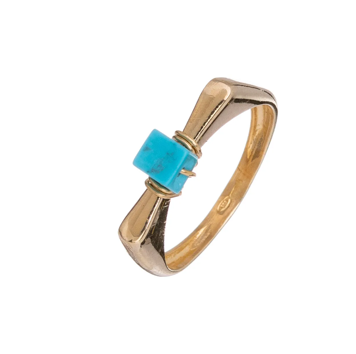 Anello Donna Alisia Barretta Turchese e Cubo Avvolto