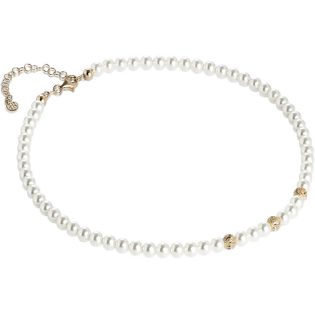 Collana Donna Boccadamo di Perle in Argento Dorato