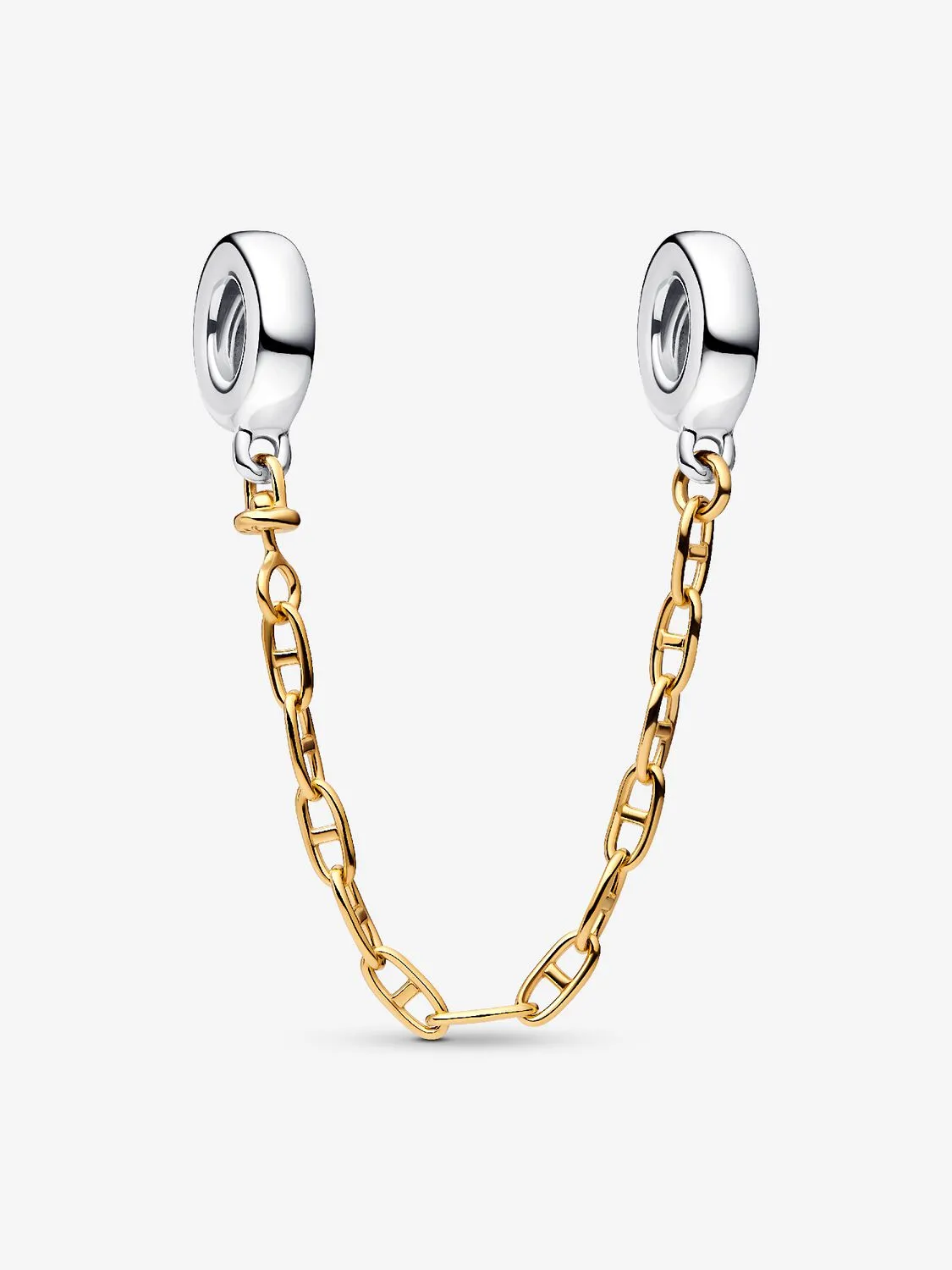 Catena di Sicurezza Pandora Maglia Ancora Argento Sterling 925, Placcatura in Oro 14k