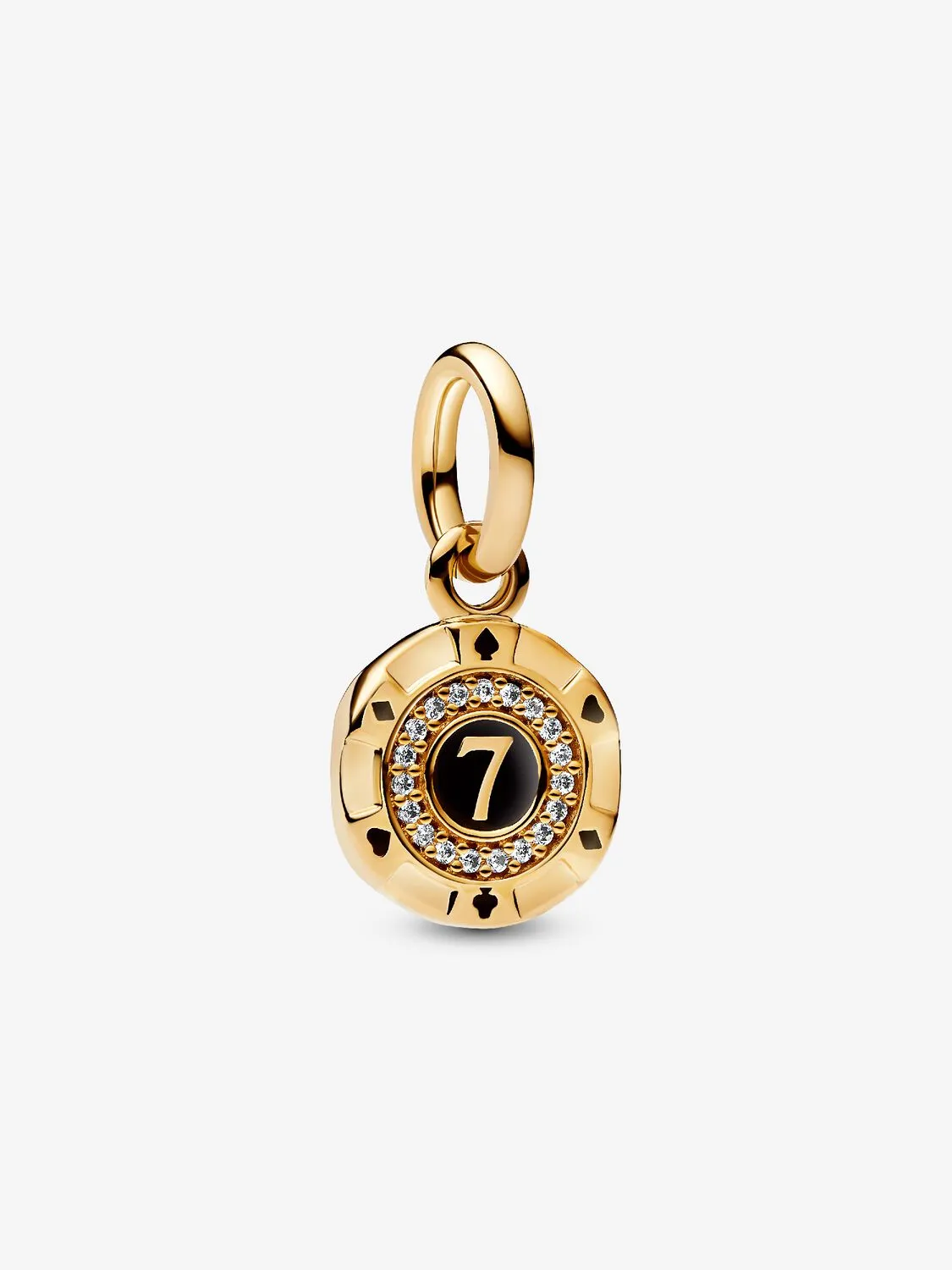 Charm Pandora Pendente Fiche da Poker Placcatura in Oro 14k