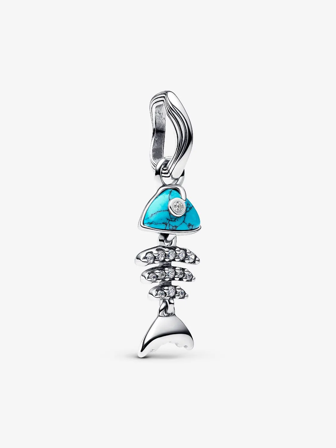 Charm Pandora Pendente Lisca Di Pesce Turchese Argento Sterling 925
