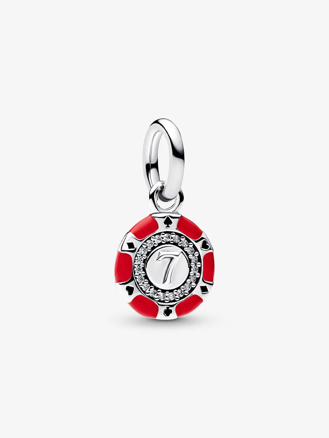 Charm Pandora Pendente Fiche da Poker Argento Sterling 925