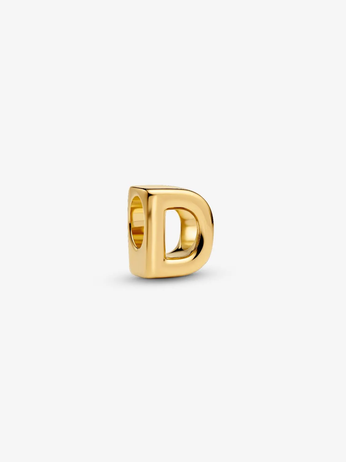 Charm Pandora Mini Lettera D Placcatura in Oro 14k