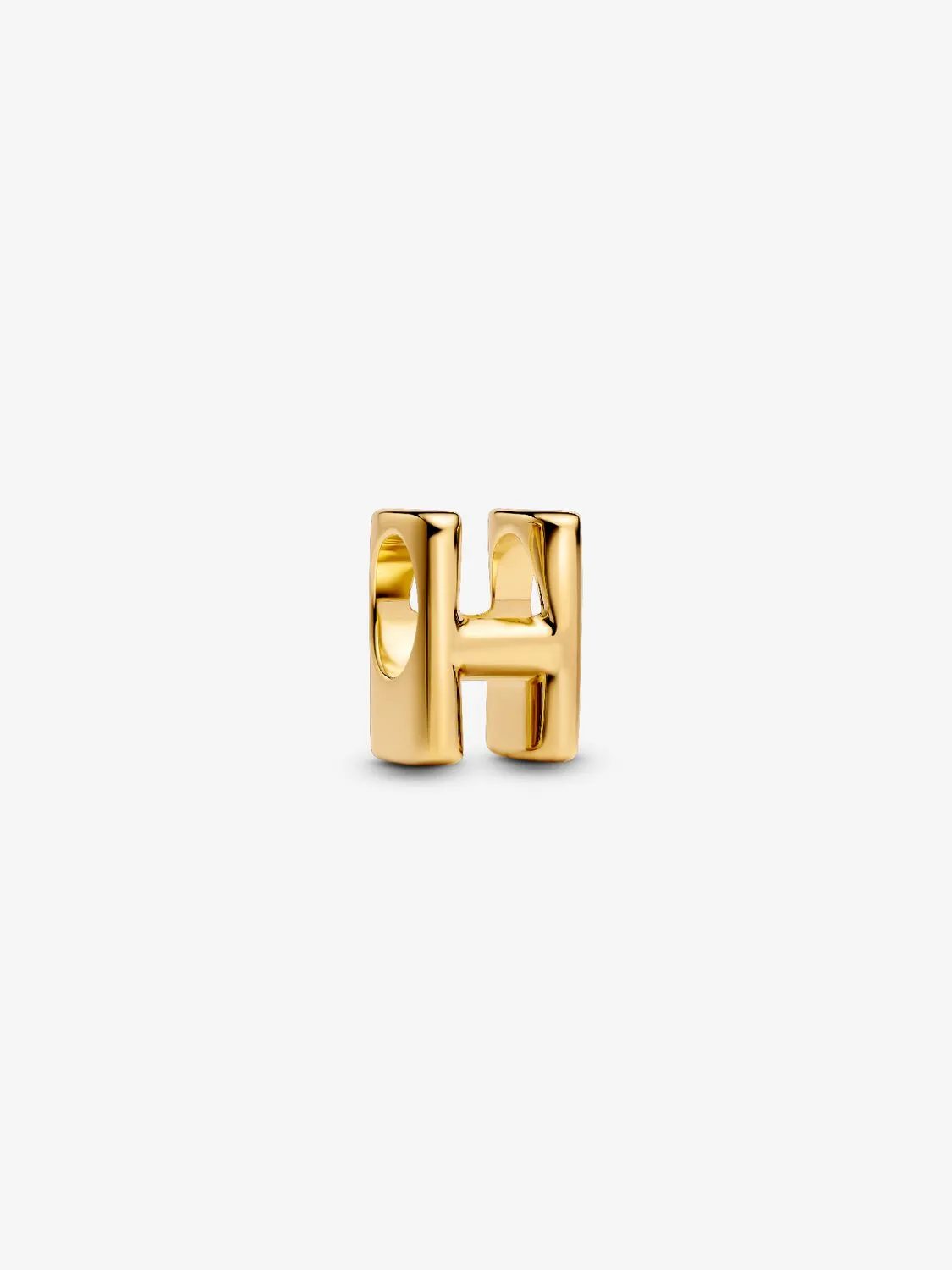 Charm Pandora Mini Lettera H Placcatura in Oro 14k