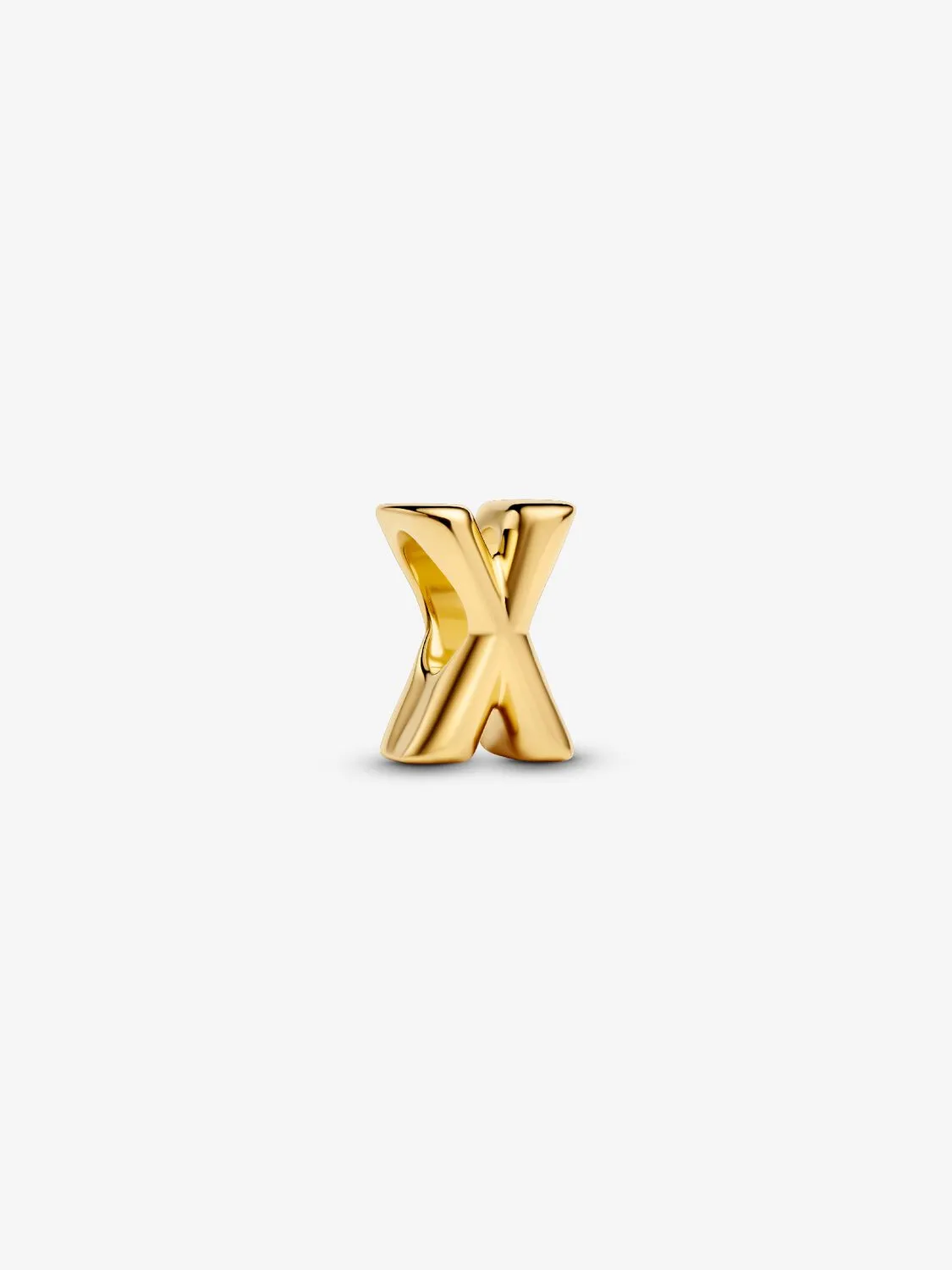 Charm Pandora Mini Lettera X Placcatura in Oro 14k