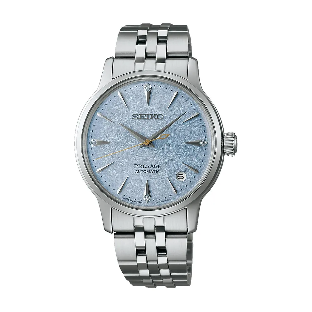 Orologio Donna Seiko Presage Cocktail Automatico con Quadrante Azzurro 34 mm