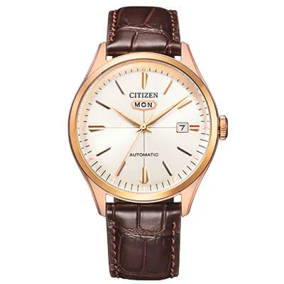 Orologio Uomo Citizen Meccanico C7 con Quadrante Bianco 40 mm