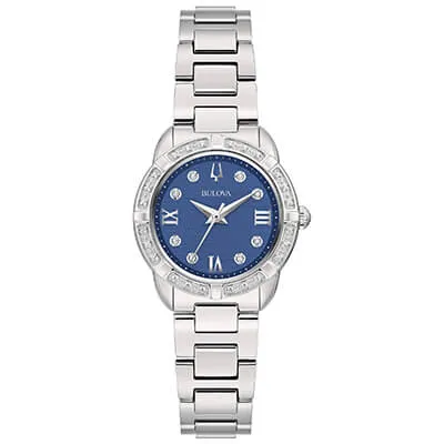 Orologio Donna Bulova Classic Diamonds al Quarzo con Quadrante Blu 27 mm