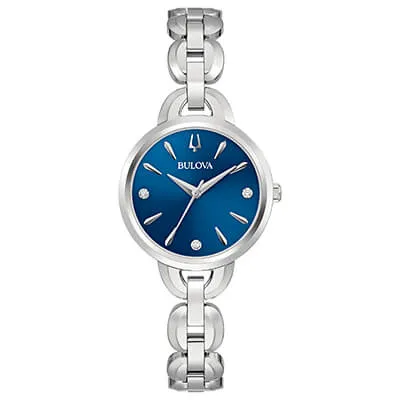 Orologio Donna Bulova Classic Diamonds al Quarzo con Quadrante Blu 28 mm