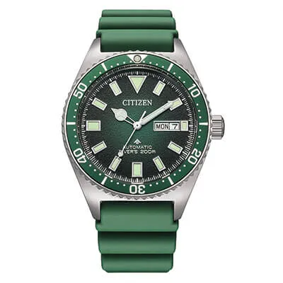 Orologio Uomo Citizen Diver's Automatic 200 mt con Quadrante Verde 41 mm