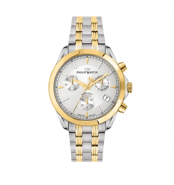 Orologio Uomo Philip Watch Caribe al Quarzo con Quadrante Silver 41 mm