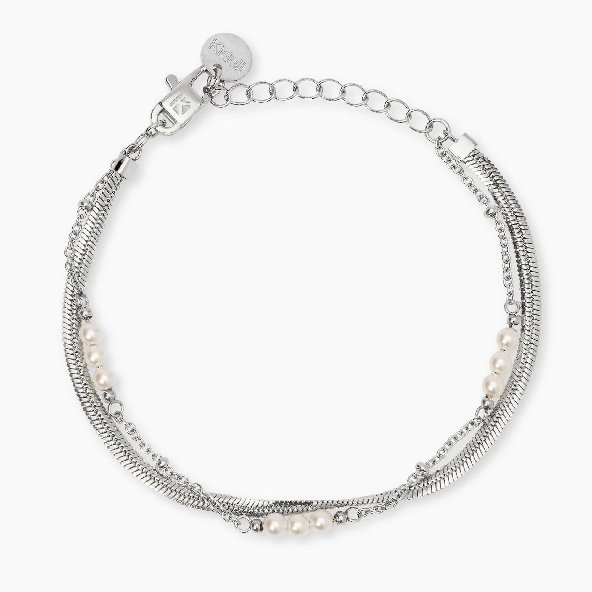 Bracciale Donna Kidult con Catene e Perle Conchiglia