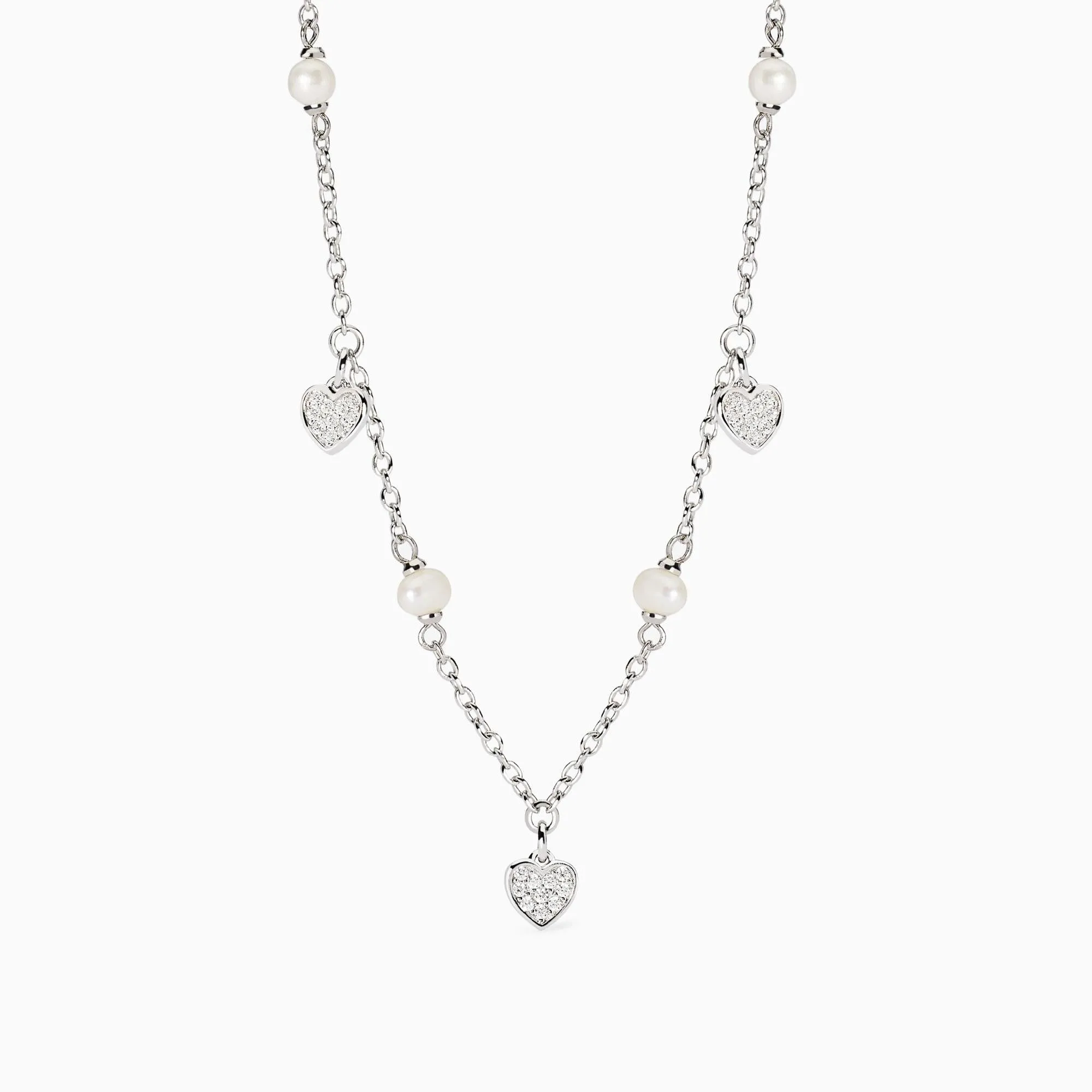 Collana Mabina donna Cuori e perle