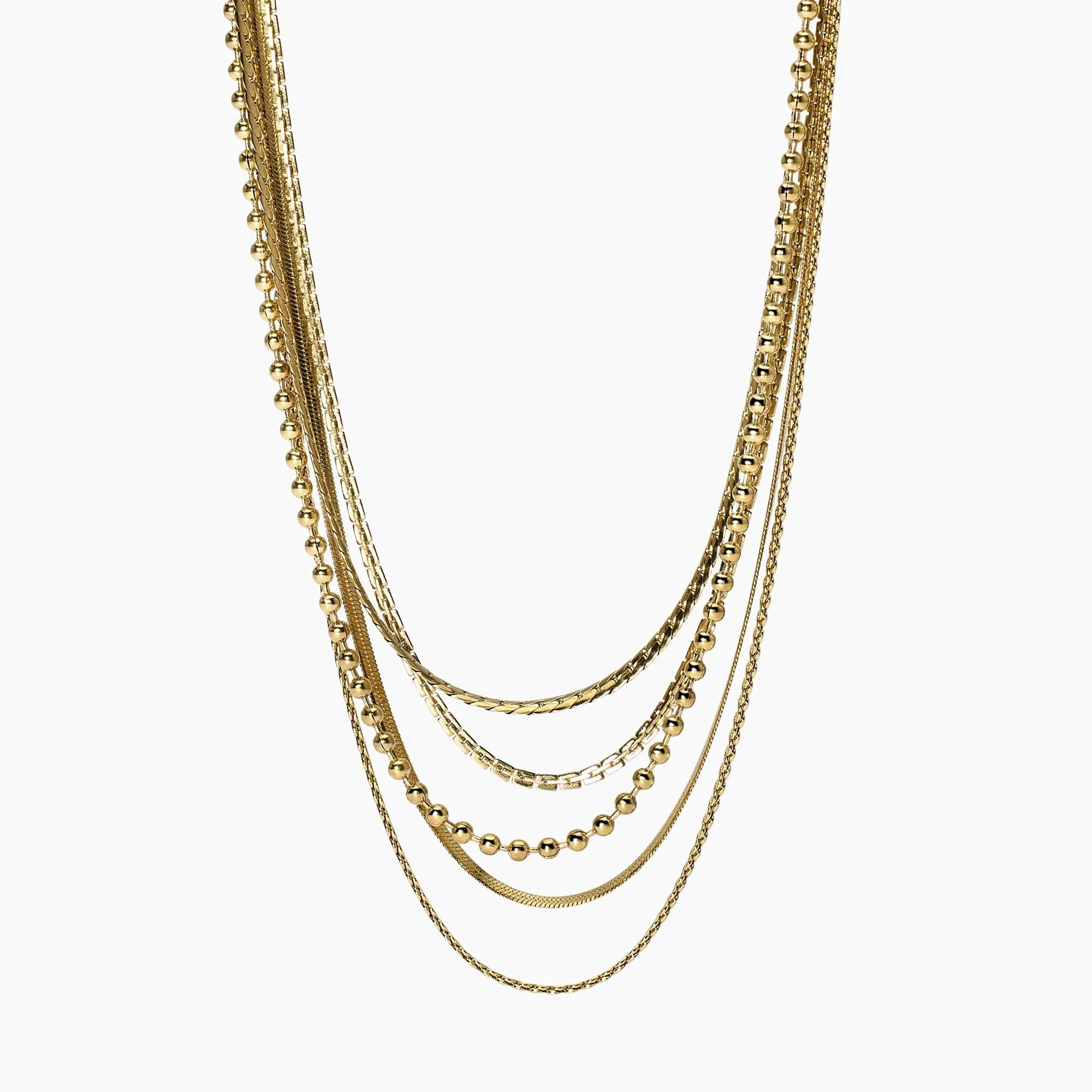 Collana Kidult Style 08 Catene multiple gold