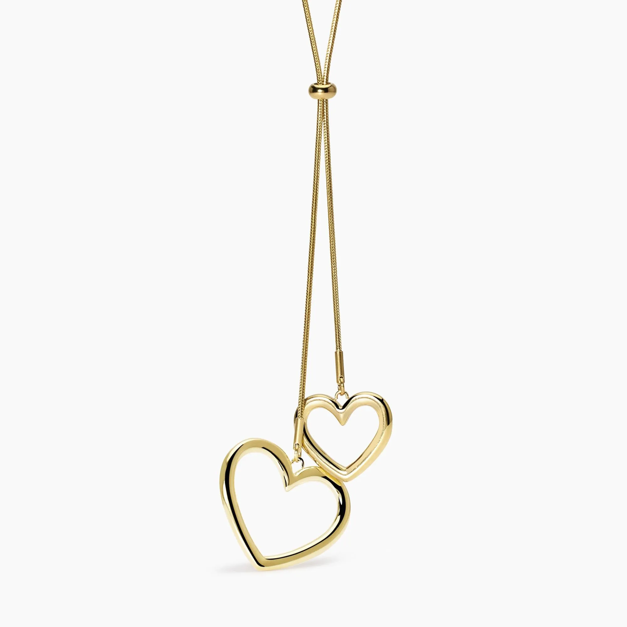 Collana Kidult Style 15 Catena snake e cuori gold