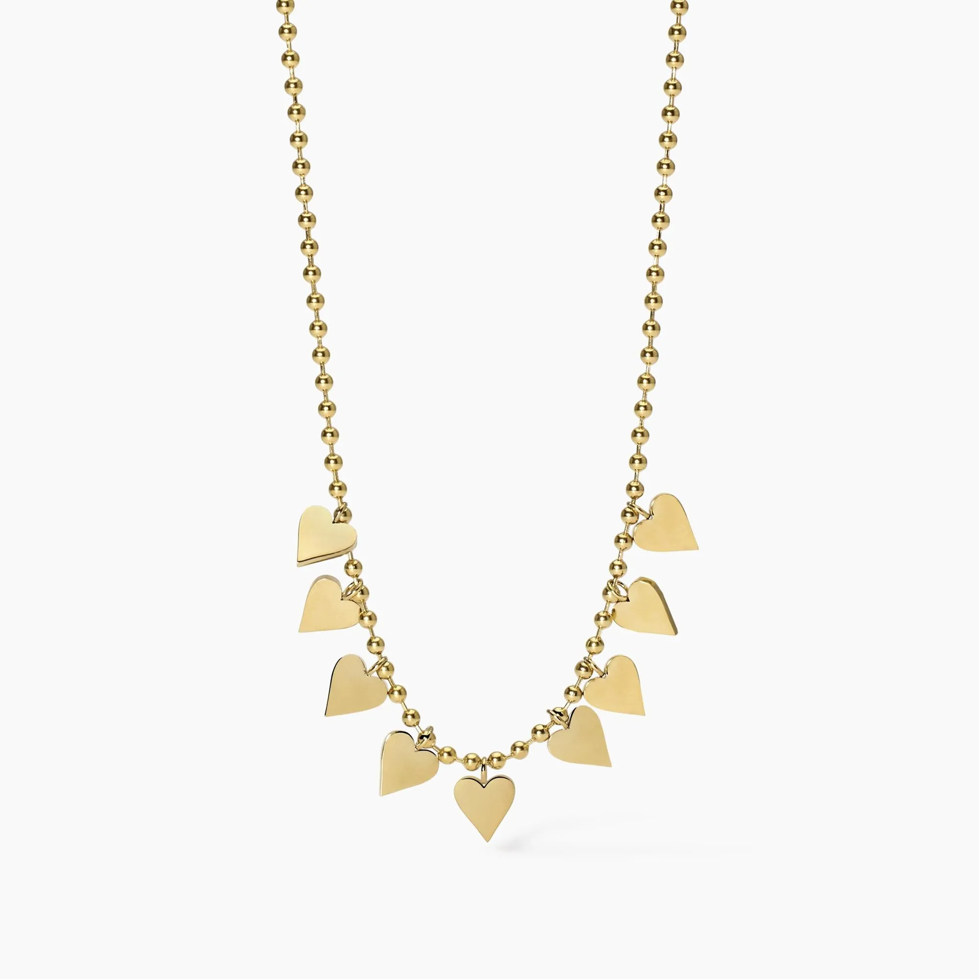 Collana Kidult Style 18 Catena a sfere e cuori gold