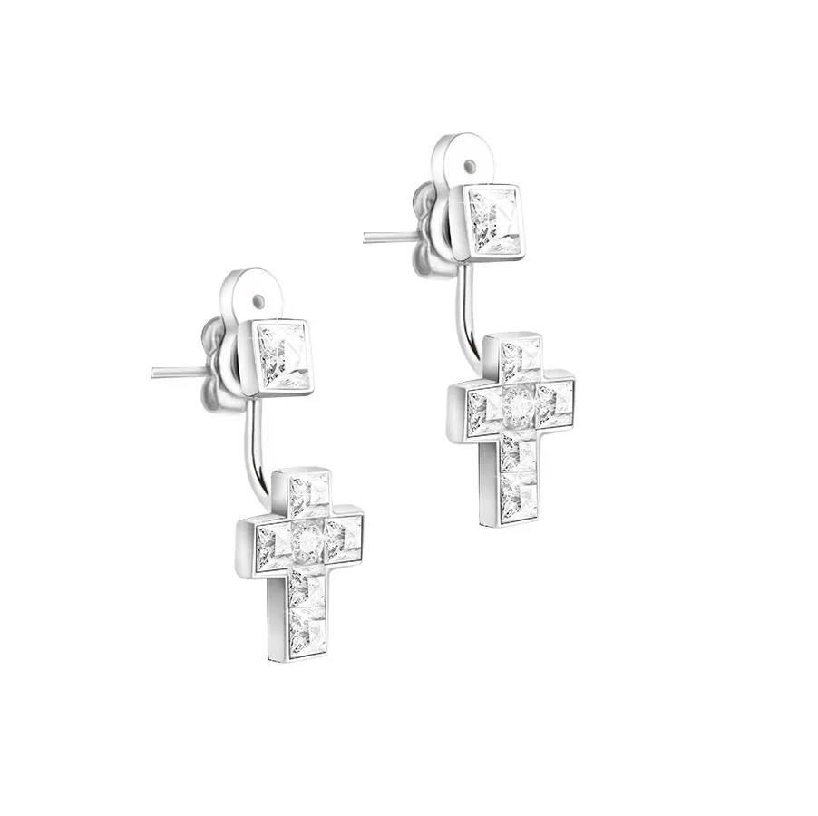 Orecchini Donna MORELLATO GEMMA SAKK39 Acciaio Inossidabile Croce Swarovski