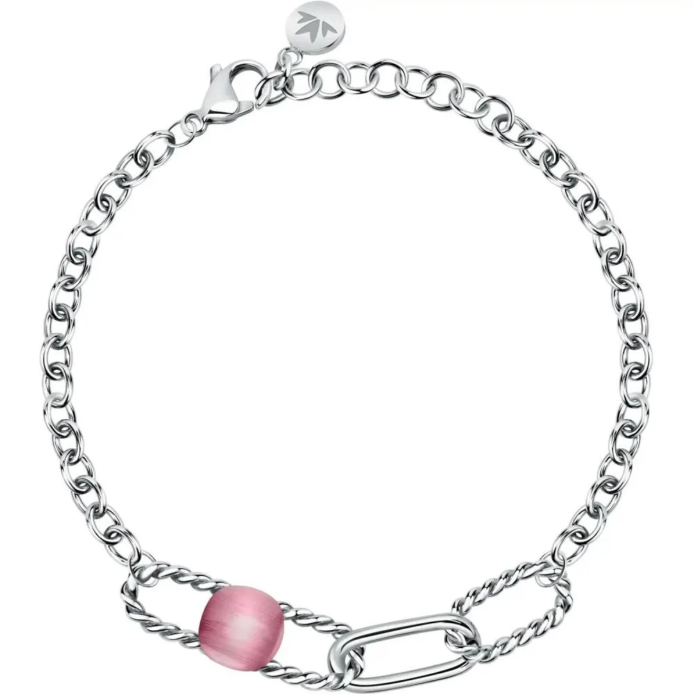 Bracciale Donna MORELLATO 1930 SATP13 Acciaio Occhio di Gatto Rosa