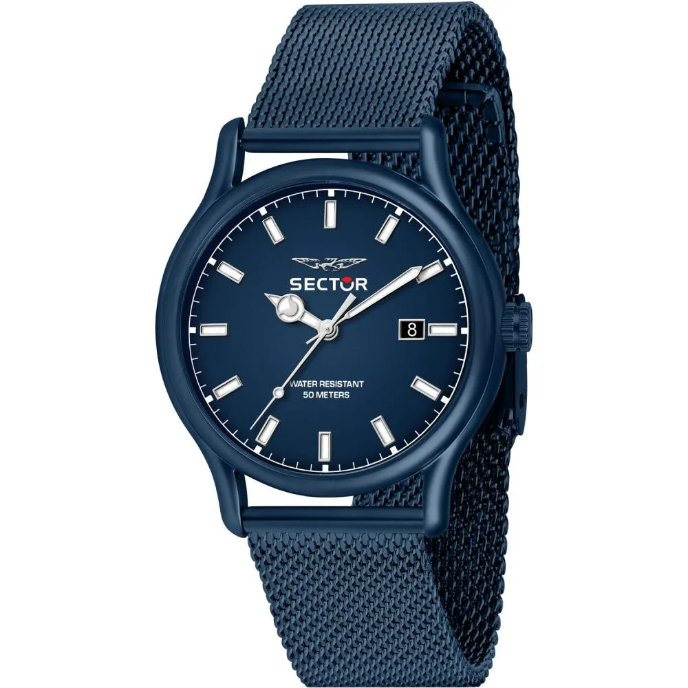 Orologio Uomo SECTOR 660 R3253517022 Bracciale Acciaio Mesh Blu